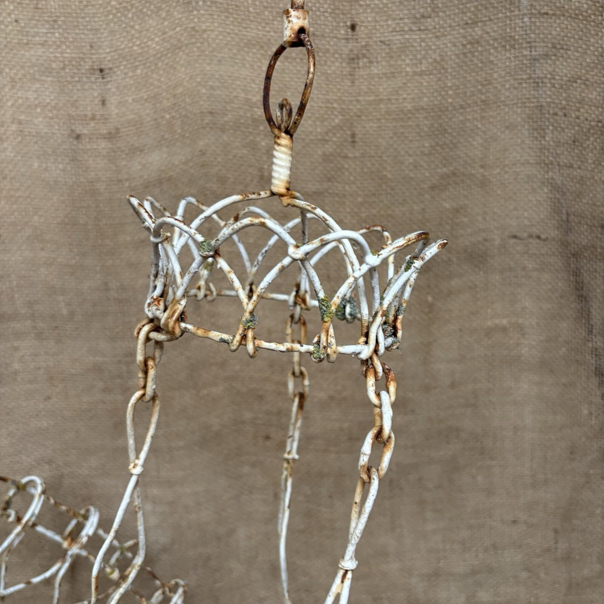 Antique Wire Work Plant Holder / Hanging Basket / Large / Gardenalia