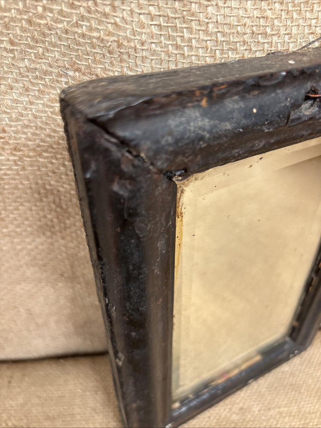 Antique Small Mirror Foxed - Shaving - Farmhouse- Cottage