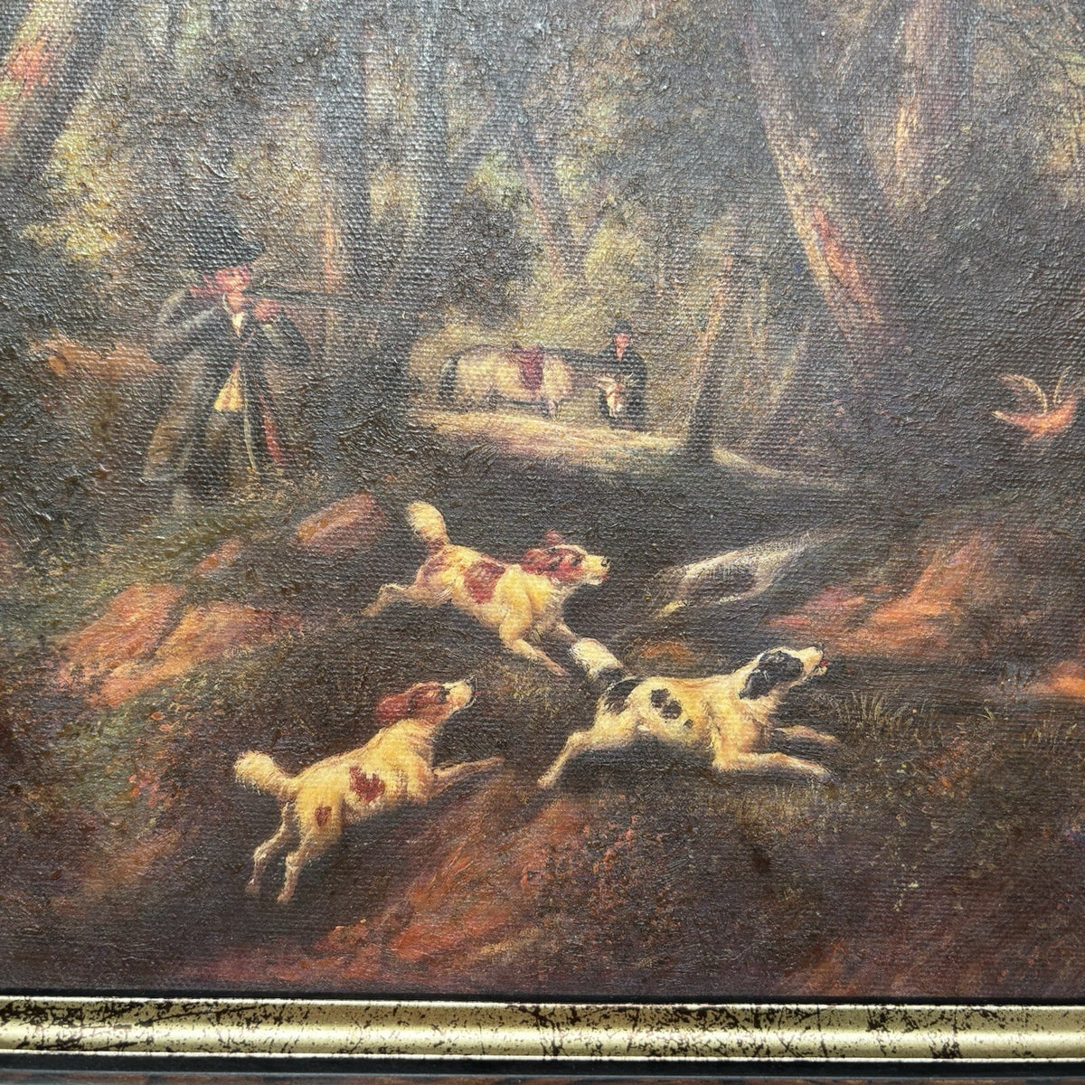Vintage Hunting Scene Print - Framed - A Wardle
