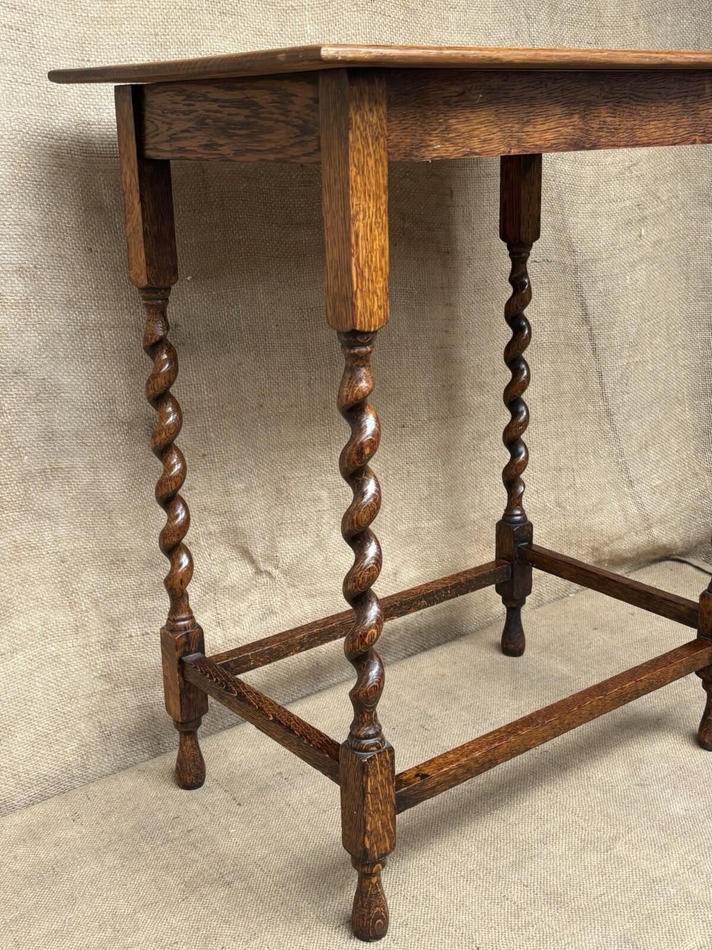 Antique Barley Twist Side Table - Cottage - Farmhouse