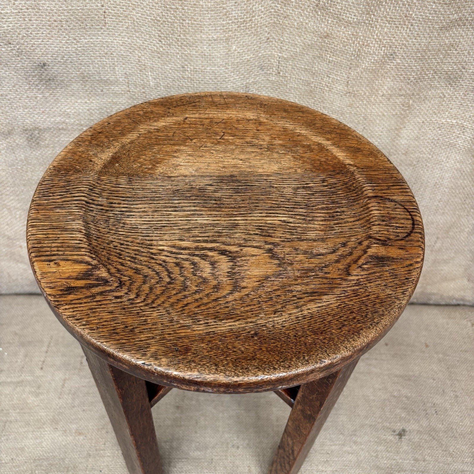 Antique Oak Small Table / Plant Stand / Cottage / Farmhouse