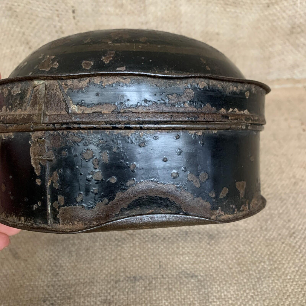 Antique Toleware Round Spice Box - Kitchenalia - Farmhouse