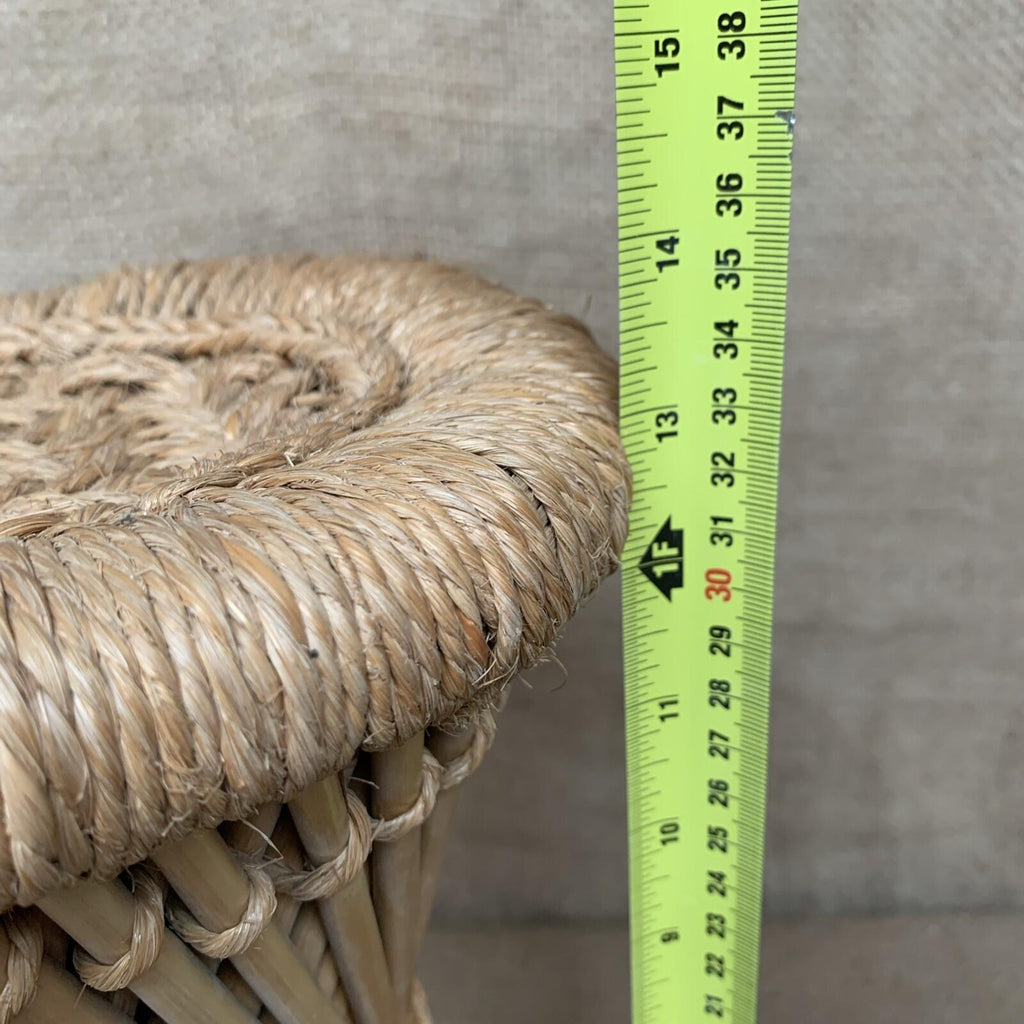 Vintage Boho Bamboo Plant Stand / Side Table / Rattan / Conservatory X 2