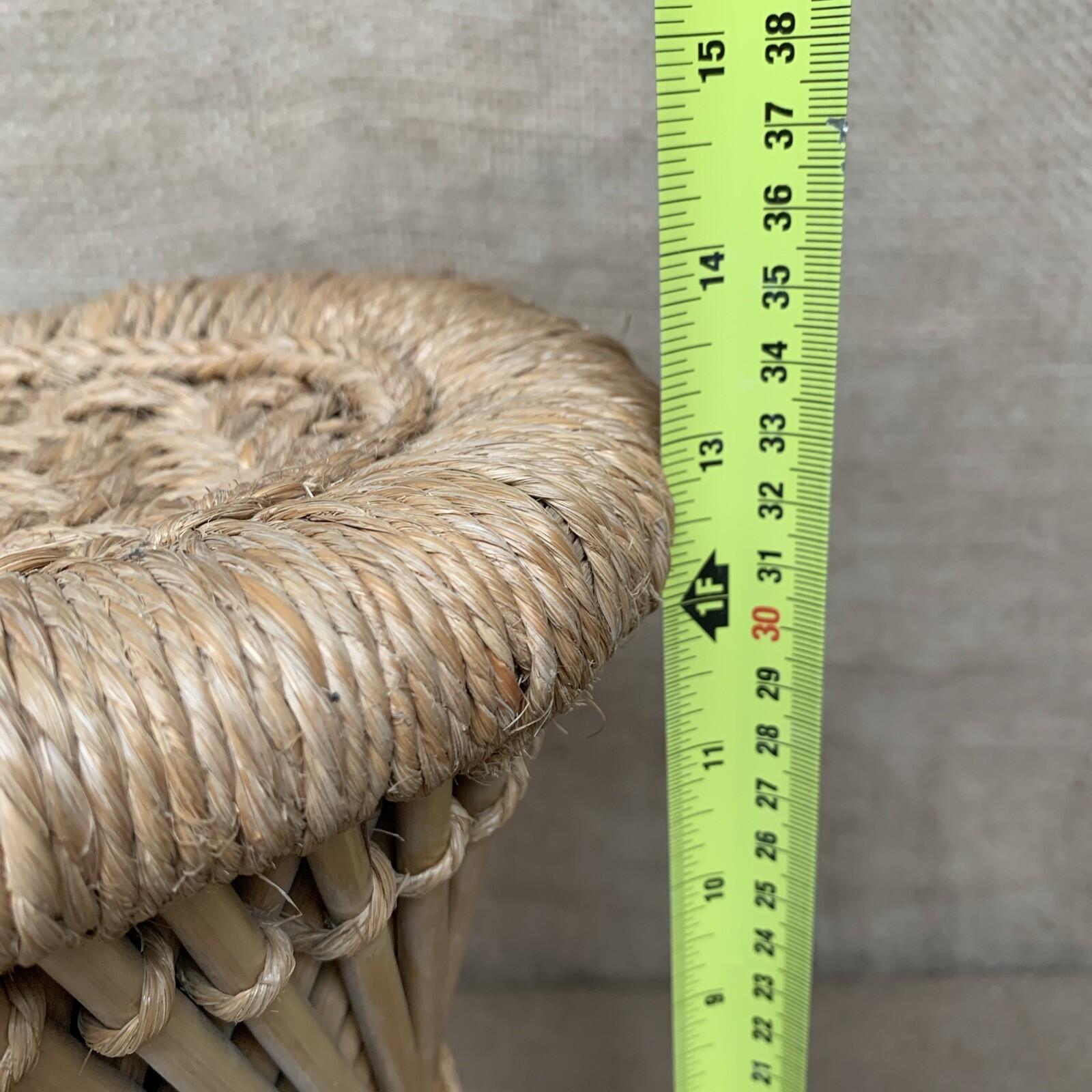 Vintage Boho Bamboo Plant Stand / Side Table / Rattan / Conservatory X 2