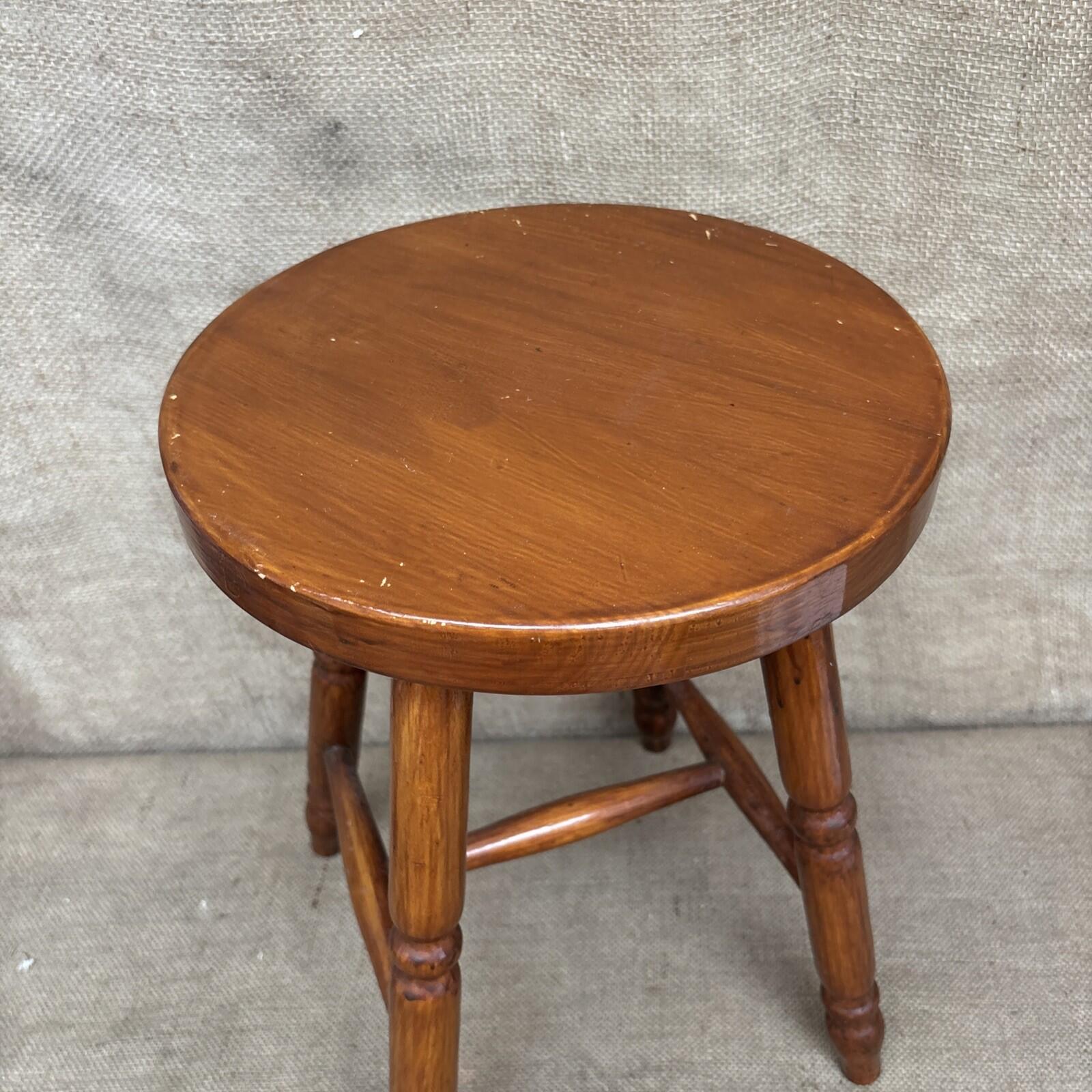 Vintage Wooden Stool - Farmhouse - Cottage - Plant Stand